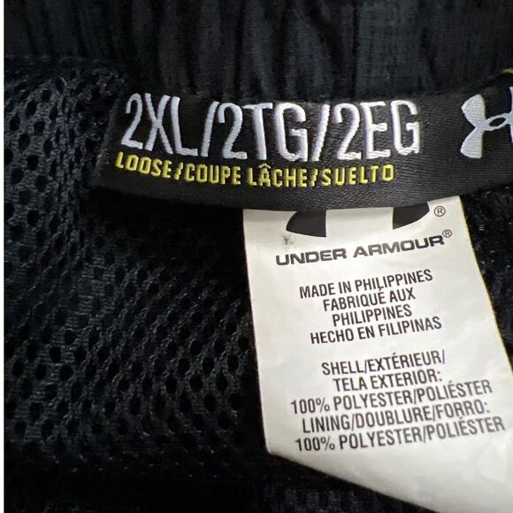 Vintage Y2K Under Armour Mens Track Pant Polyester Mesh Size 2XL Black - Picture 11 of 12